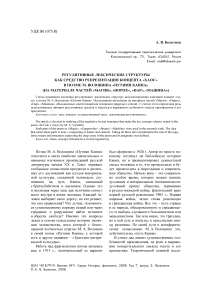 Регулятивные лексические структуры как средство репрезентации концепта «хаос» в поэме М. Волошина «Путями каина» (на материале частей «Магия», «Порох», «Пар», «Машина»)