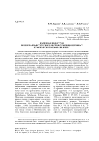 Каменная индустрия позднепалеолитического местонахождения Дербина V (Красноярское водохранилище)