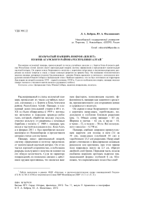 Кольчатый панцирь покроя «жилет» из Кош-Агачского района Республики Алтай