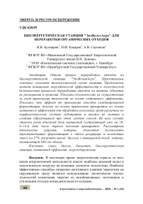 Биоэнергетическая станция "ЭкоВольтАгро" для переработки органических отходов