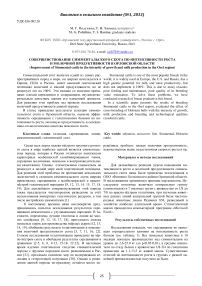 Совершенствование симментальского скота по интенсивности роста и молочной продуктивности в Орловской области