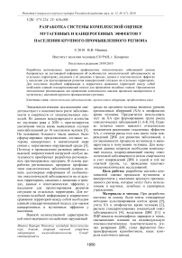 Разработка системы комплексной оценки мутагенных и канцерогенных эффектов у населения крупного промышленного региона