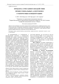 Проблема сочетанного воздействия профессиональных аллергенов в субпороговых концентрациях