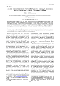 Анализ психических состояний студентов и солдат, имеющих различные стили саморегуляции состояния