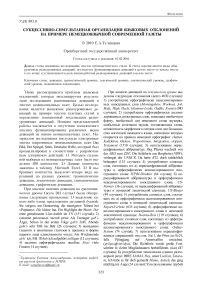 Сукцессивно-симультанная организация языковых отклонений на примере немецкоязычной современной газеты