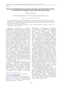 Модель формирования организаторских способностей будущего учителя в условиях педагогического колледжа