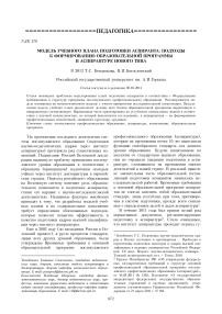 Модель учебного плана подготовки аспиранта: подходы к формированию образовательной программы в аспирантуре нового типа