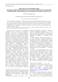 Орнамент как интерпретация знаково-символического ритуала в методологии исследования семиосферы / когитосферы / духосферы культуры и искусства