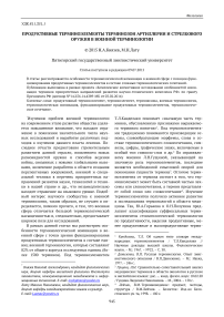 Продуктивные терминоэлементы терминозон артиллерии и стрелкового оружия в военной терминологии