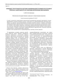 Принцип структурности системы формирования готовности будущего учителя к деятельности по здоровьесбережению школьников