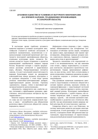 Духовное единство в условиях культурного многообразия (на примере народов, традиционно проживающих в Самарской области)