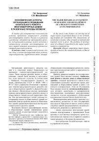 Экономические аспекты организации и проведения капитального ремонта многоквартирных домов в различные периоды времени