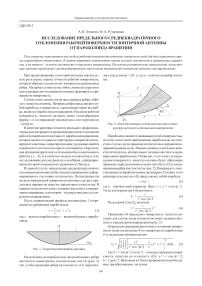 Исследование предельного среднеквадратичного отклонения рабочей поверхности зонтичной антенны от параболоида вращения