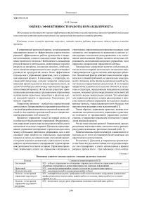 Оценка эффективности работы команды проекта