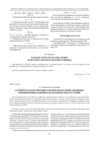 Алгоритм параметризации для модели Ваганова-Шашкина формирования годичных колец древесных растений