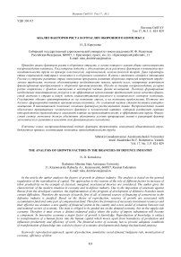 Анализ факторов роста в отраслях оборонного комплекса