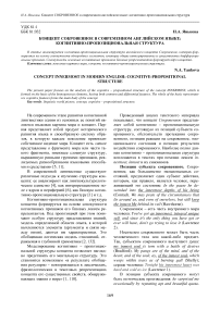 Концепт сокровенное в современном английском языке: когнитивно-пропозициональная структура