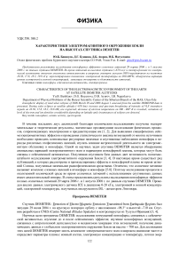 Характеристики электромагнитного окружения земли на высотах спутника Demeter