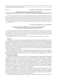 Фармакологическая коррекция мексидолом свободнорадикальных процессов у больных дисциркуляторной энцефалопатией