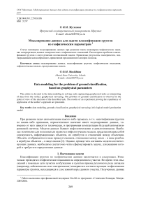 Моделирование данных для задачи классификации грунтов по геофизическим параметрам