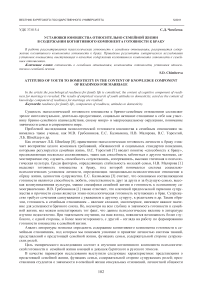 Установки юношества относительно семейной жизни в содержании когнитивного компонента готовности к браку