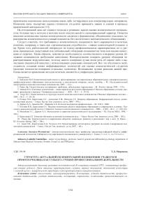 Структура актуальной положительной я-концепции учащегося профтехучилища как субъекта учебно-профессиональной деятельности