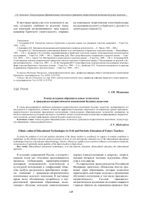 Этнокультурные образовательные технологии в гражданско-патриотическом воспитании будущих педагогов