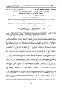 Фазообразование в тройных молибдатных системах Rb 2MoO 4-Ln 2(MoO 4) 3-Zr(MoO 4)2 (Ln = La-Lu)