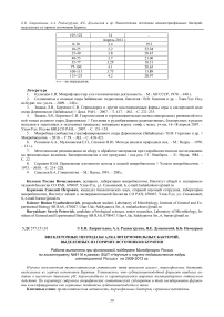 Внеклеточные пептидазы алкалитермофильных бактерий, выделенных из горячих источников Бурятии