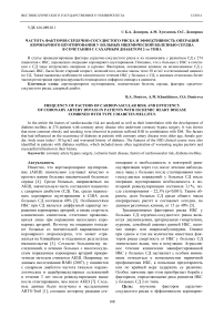 Частота факторов сердечно-сосудистого риска и эффективность операций коронарного шунтирования у больных ишемической болезнью сердца в сочетании с сахарным диабетом 2-го типа