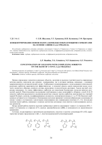 Концентрирование ионов золота комплексообразующими сорбентами на основе 1-винил-1,2,4-триазола