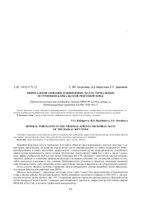 Минералообразование в микробных матах термальных источников Байкальской рифтовой зоны