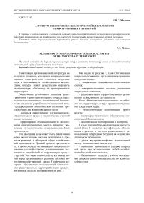 Алгоритм обеспечения экологической безопасности трансграничных территорий