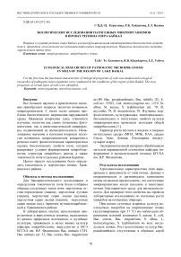 Экологические исследования патогенных микроорганизмов в почвах региона озера Байкал