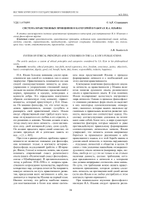 Система нравственных принципов и категорий в работах И.А. Ильина