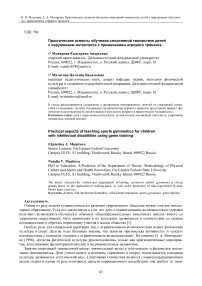 Практические аспекты обучения спортивной гимнастике детей с нарушением интеллекта с применением игрового тренинга