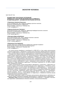 Воздействие техногенных загрязнений Джидинского вольфрамово-молибденового комбината на здоровье детей г. Закаменска (Республика Бурятия)