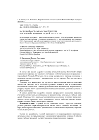 Кадровый состав начальной школы Восточной Сибири последней трети XIX в