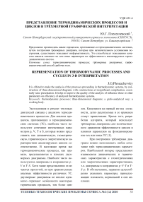 Представление термодинамических процессов и циклов в трёхмерной графической интерпретации