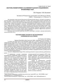 Система мониторинга Калининградского подземного хранилища газа