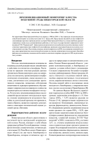Лихеноиндикационный мониторинг качества воздушной среды нижегородской области