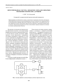 Интегрированная система обработки сигналов бинарных волоконно-оптических датчиков