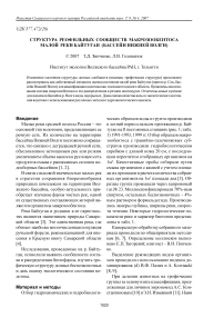 Структура реофильных сообществ макрозообентоса малой реки Байтуган (бассейн Нижней Волги)