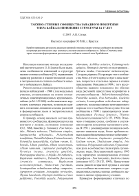 Таежно-степные сообщества западного побережья озера Байкал: изменение структуры за 17 лет