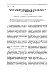 Оценка состояния и степени антропогенной нарушенности флоры сосновых лесов Мелекесско-Ставропольского ландшафтного района