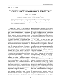 Растительные сообщества союза Climacopterion lanatae кл. Salicornietea fruticosae в нижней части долины р. Атрек