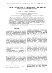 Связь абиотических и биотических характеристик лесной экосистемы Жигули