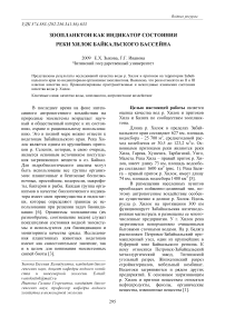 Зоопланктон как индикатор состояния реки Хилок Байкальского бассейна