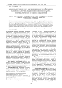 Влияние антропогенного загрязнения воздушной среды на развитие у работниц подшипникового производства гиперпластических процессов эндометрия