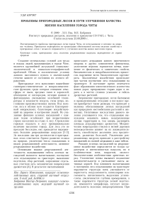 Проблемы пригородных лесов и пути улучшения качества жизни населения города Читы